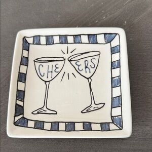 Creative Co-Op White Stoneware Dish
